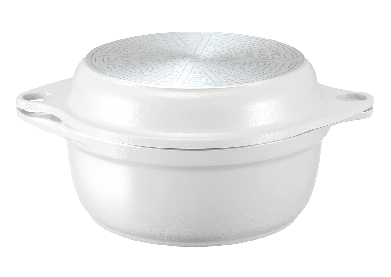 全能無水鍋(極地白) - 壓力鍋,平底鍋,朝日調理器